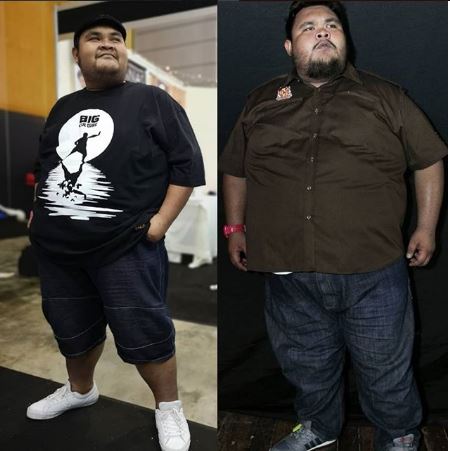 Semakin semangat menurunkan berat badan. Kiri gambar terkini Abam.